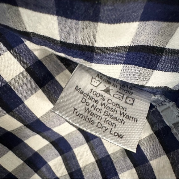 Paper Denim & Cloth | Blue and White Gingham Check Short Sleeve Button Down - Picture 5 of 5